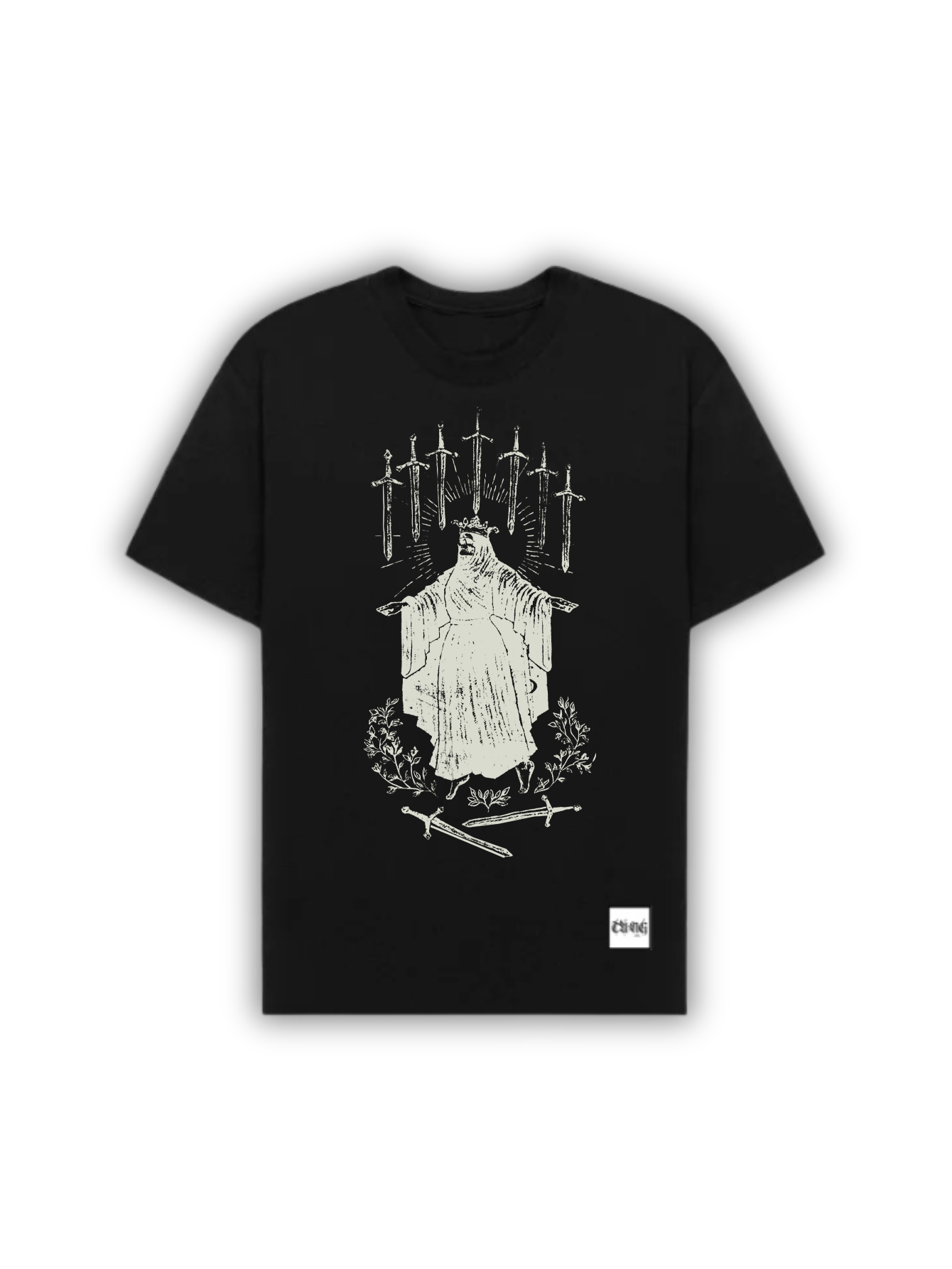 Camiseta Oversized Espada e Misticismo - Moda Streetwear Dark