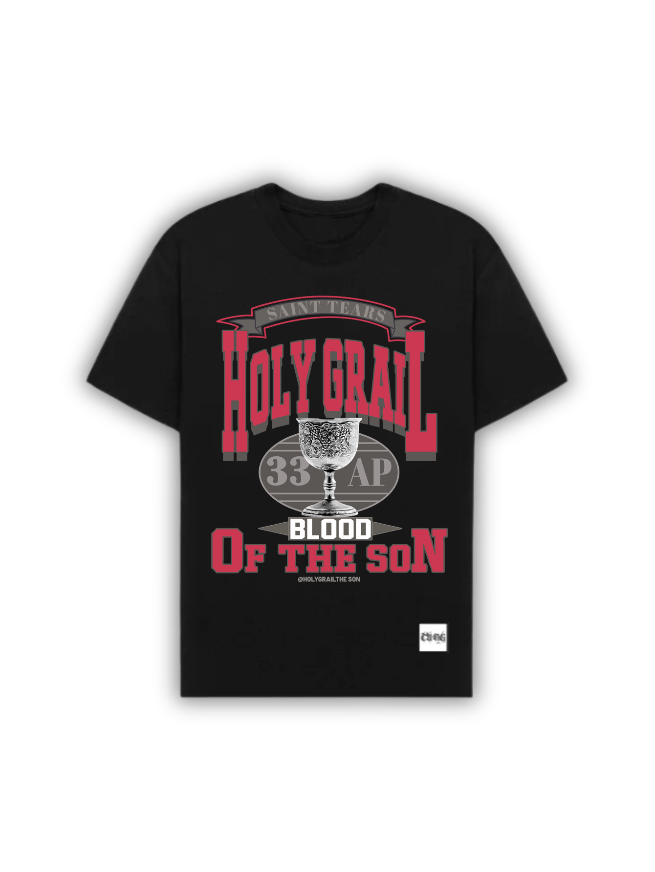 Camiseta Oversized Holy Grail - Estampa Gótica e Religiosa