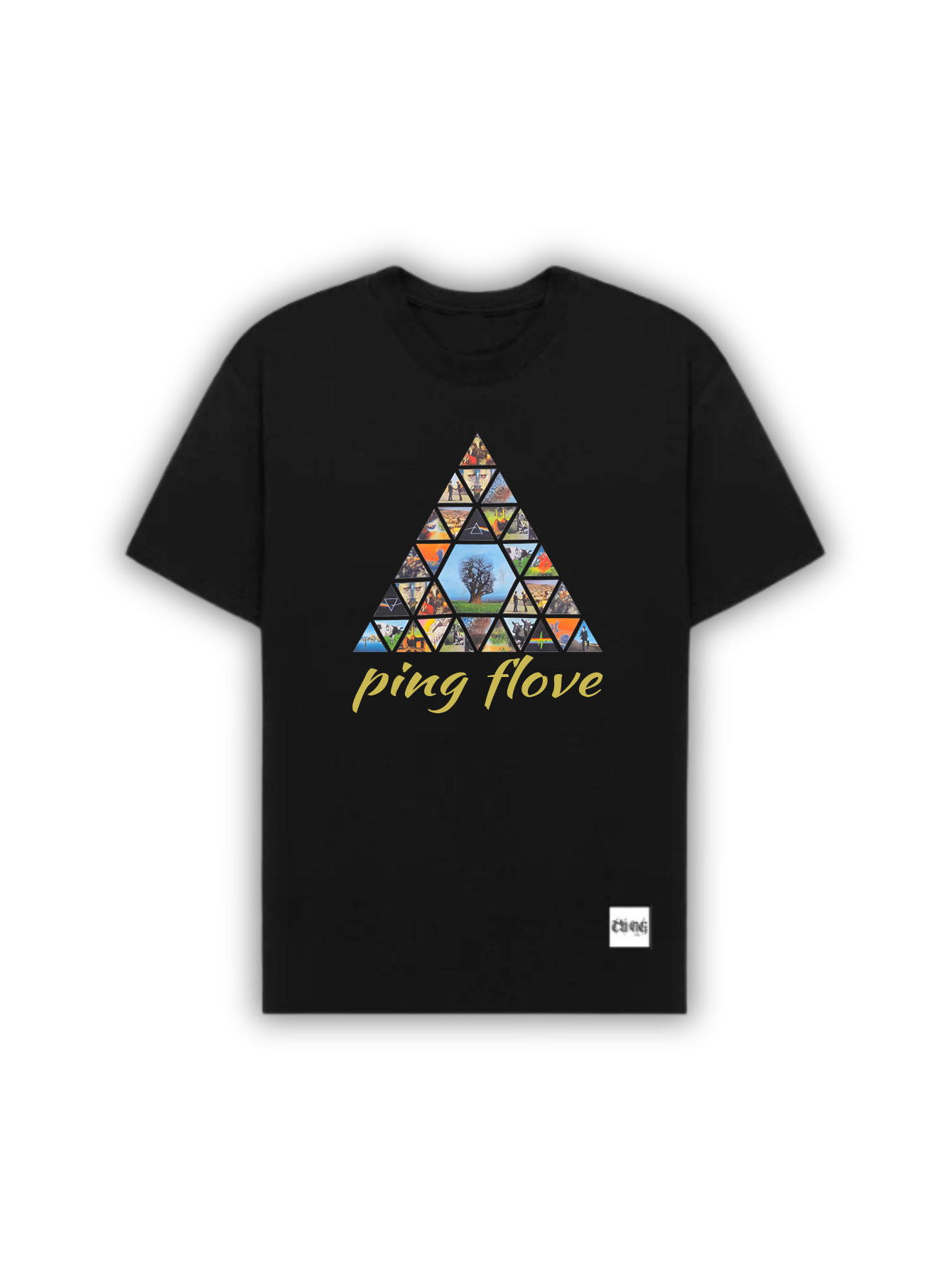 Camiseta Estampa Triangular Colorida - Estilo Criativo e Único