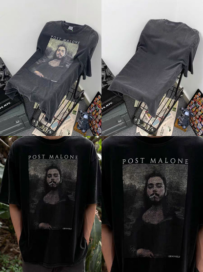 Camiseta Unissex Post Malone Monalisa - Moda Alternativa / Post Malone