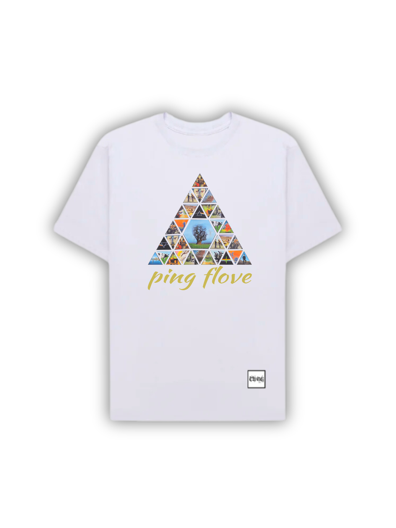 Camiseta Estampa Triangular Colorida - Estilo Criativo e Único