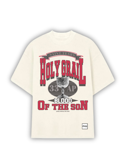 Camiseta Oversized Holy Grail - Estampa Gótica e Religiosa