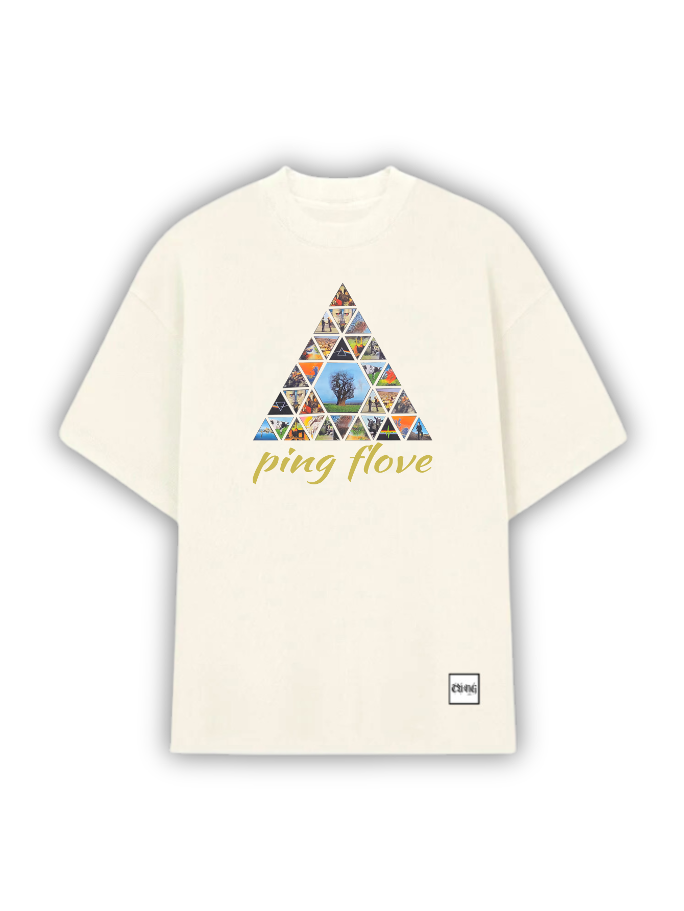 Camiseta Estampa Triangular Colorida - Estilo Criativo e Único