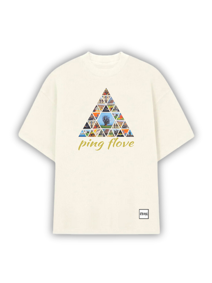 Camiseta Estampa Triangular Colorida - Estilo Criativo e Único