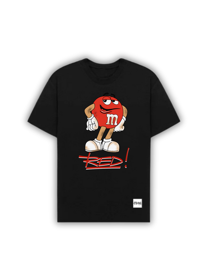 Camiseta Oversized M&M’s Red - Estampa Divertida e Retrô