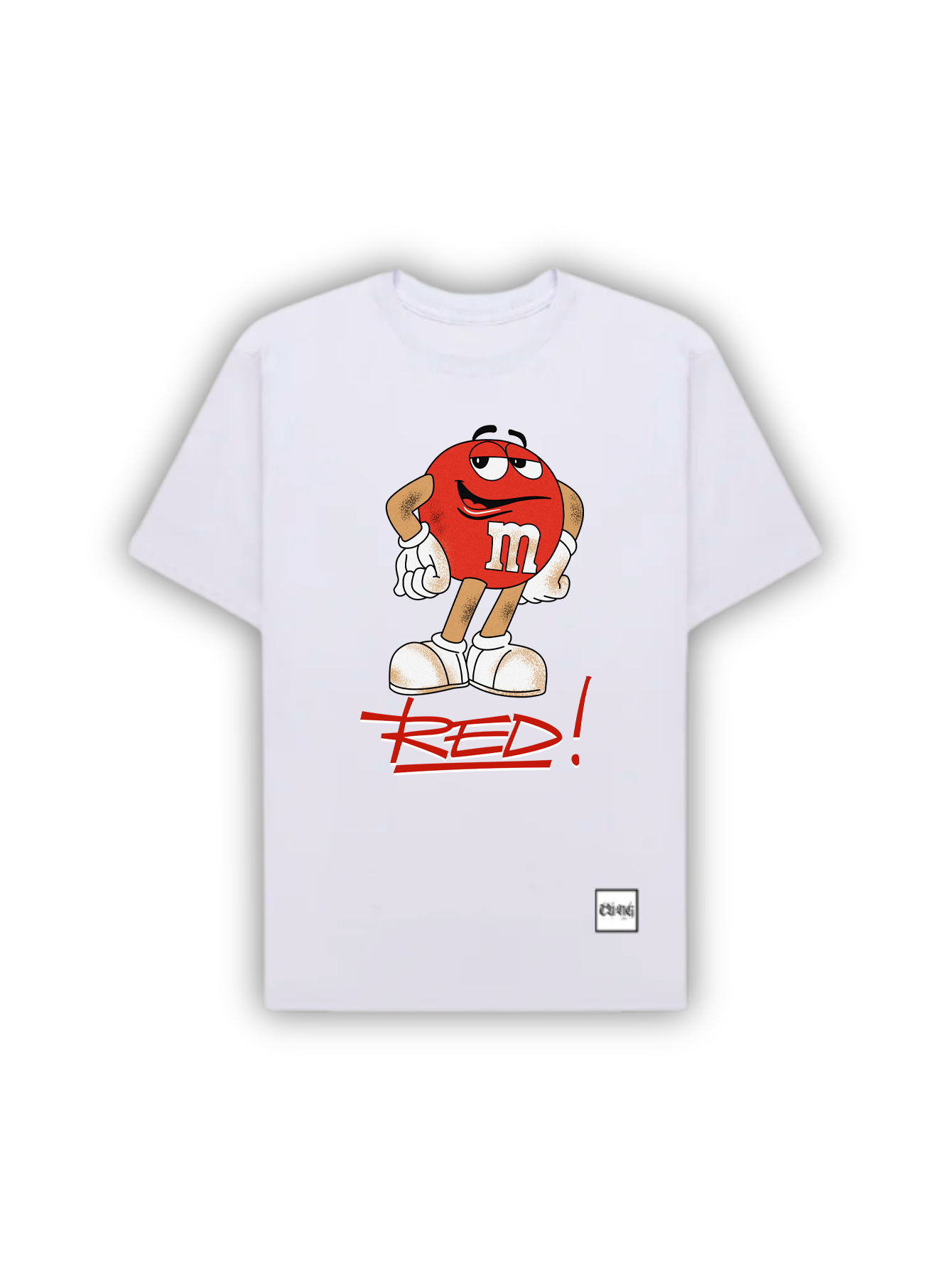 Camiseta Oversized M&M’s Red - Estampa Divertida e Retrô