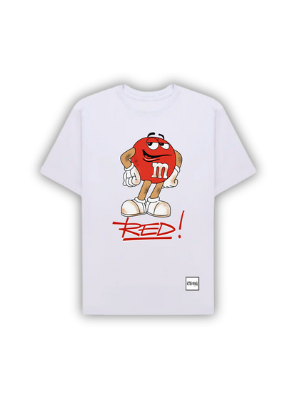 Camiseta Oversized M&M’s Red - Estampa Divertida e Retrô