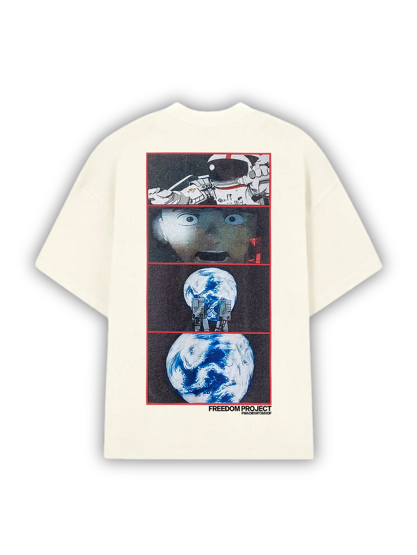 Camiseta Oversized Astronauta - Estampa Sci-Fi e Cyberpunk