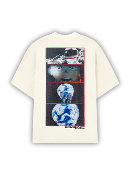 Camiseta Oversized Astronauta - Estampa Sci-Fi e Cyberpunk